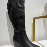 BLACK EMBROIDERED WESTERN BOOT