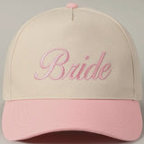 BRIDE EMBROIDERY TRUCKER HAT - PINK