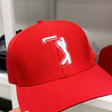 BOGEYMAN RED PERFORMANCE GOLF HAT (STRETCH FIT)