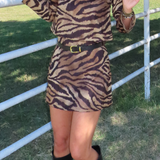 ANIMAL PRINT SEUEDE SET