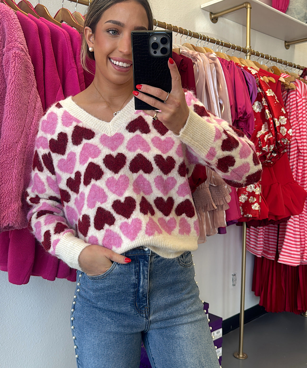Lover Heart Soft Sweater - one size