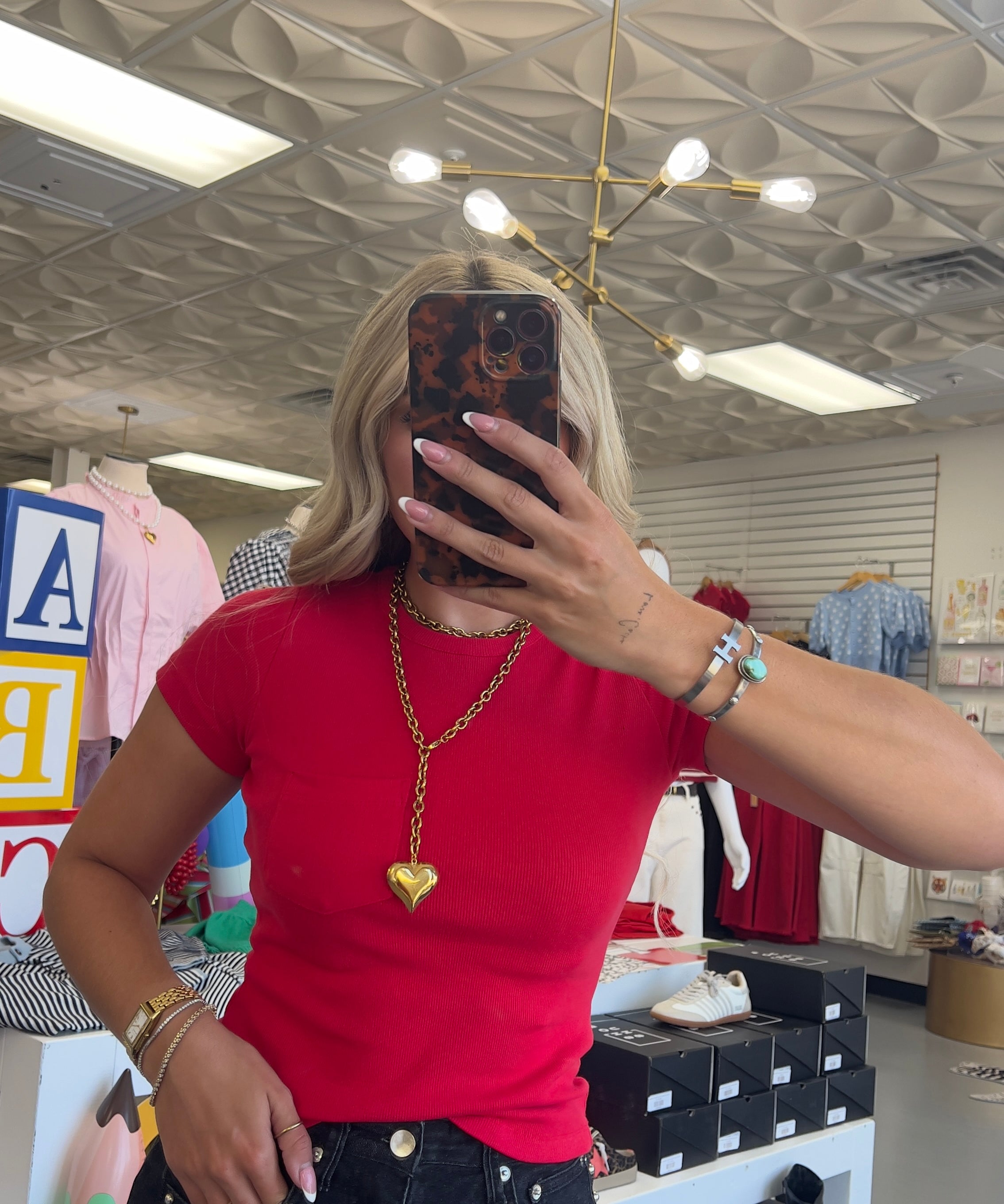RED MEGAN BASIC TOP