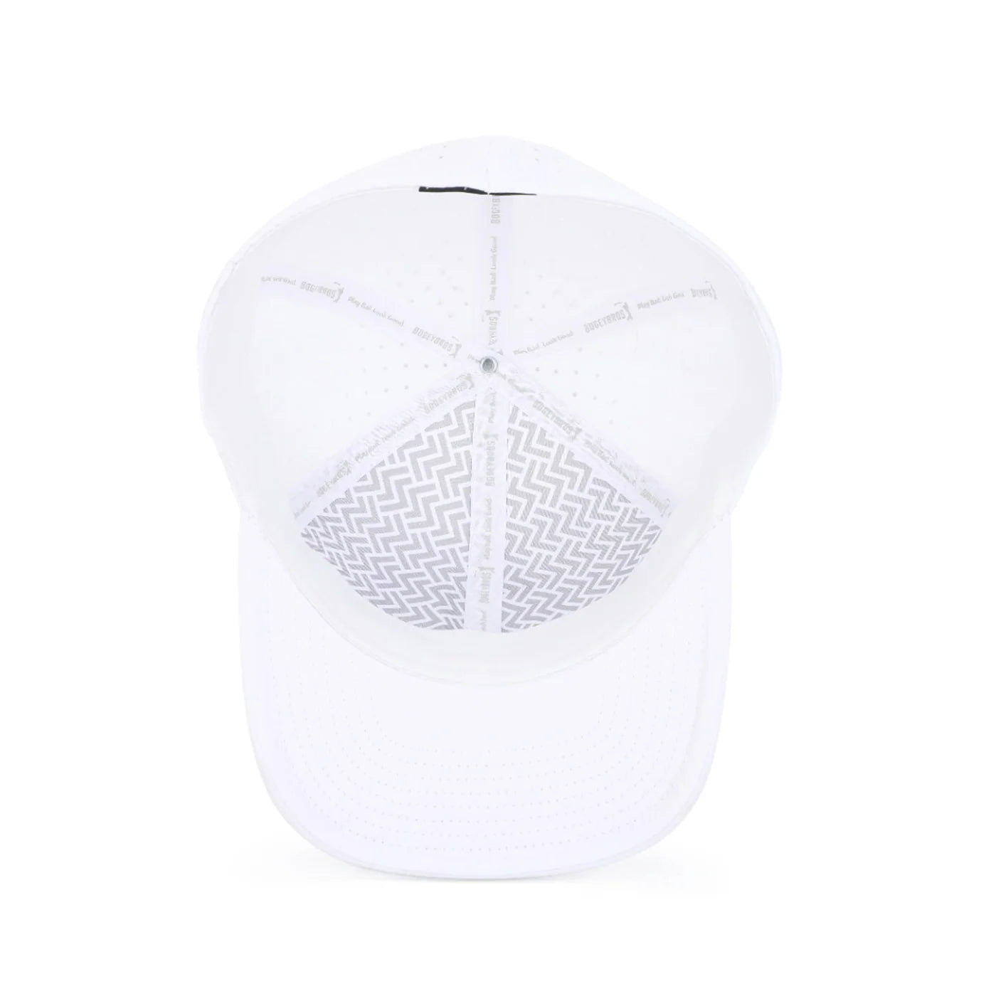 BOGEYMAN WHITE - PERFORMANCE GOLF HAT - STRETCH FIT