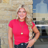 RED MEGAN BASIC TOP