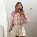 PINK FLORAL EISLEY BLOUSE