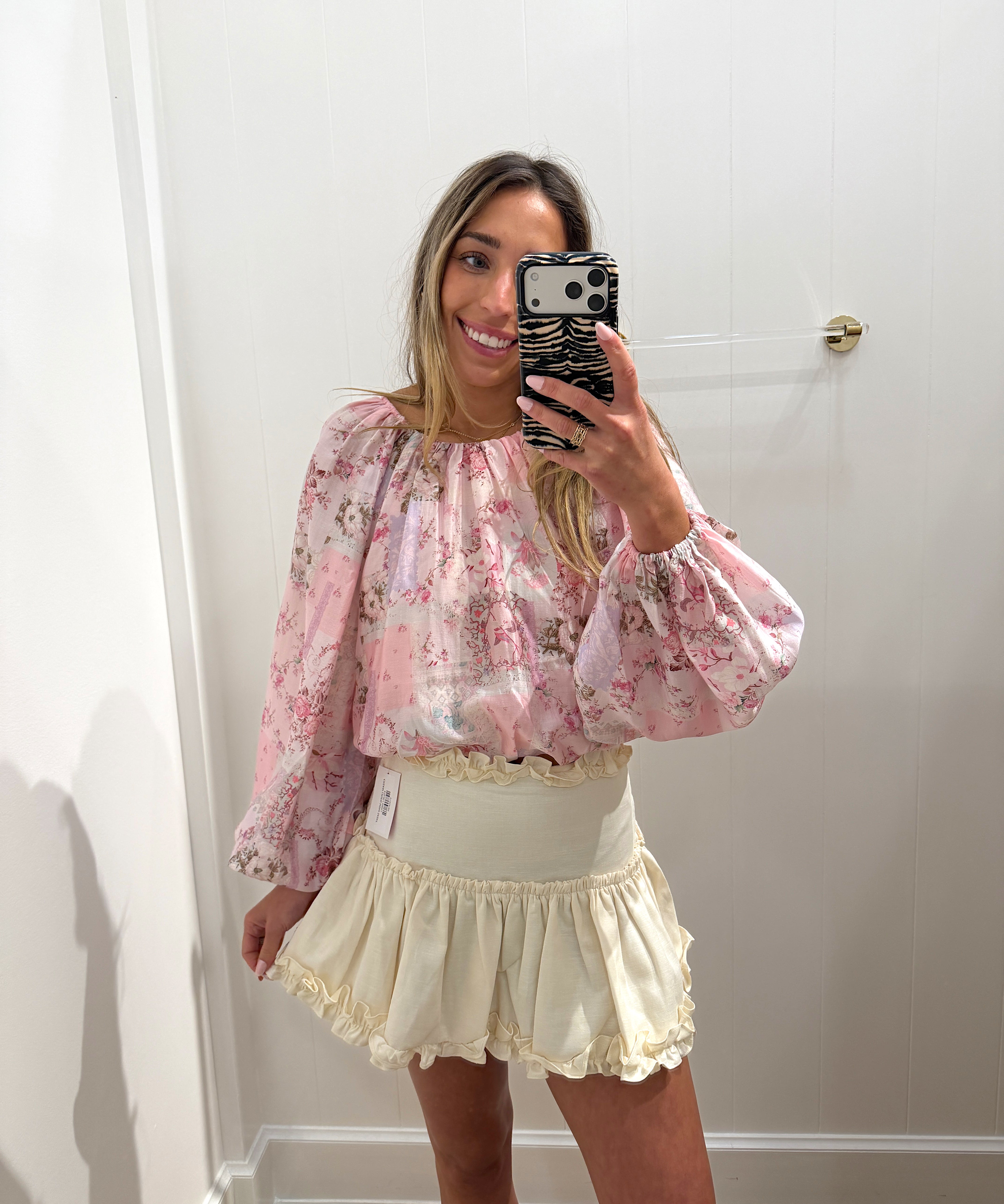 PINK FLORAL EISLEY BLOUSE