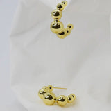 GOLD BUBBLE HOOP EARRING