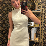 Cream / Gold Zoey Mini Dress