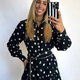 POLKA DOT PRISCILLA TIE DRESS