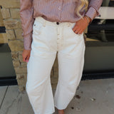 WHITE EMMY WIDE LEG PANTS