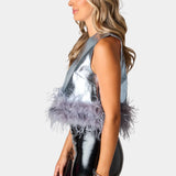 BUDDYLOVE QUEENIE SILVER FEATHER TANK