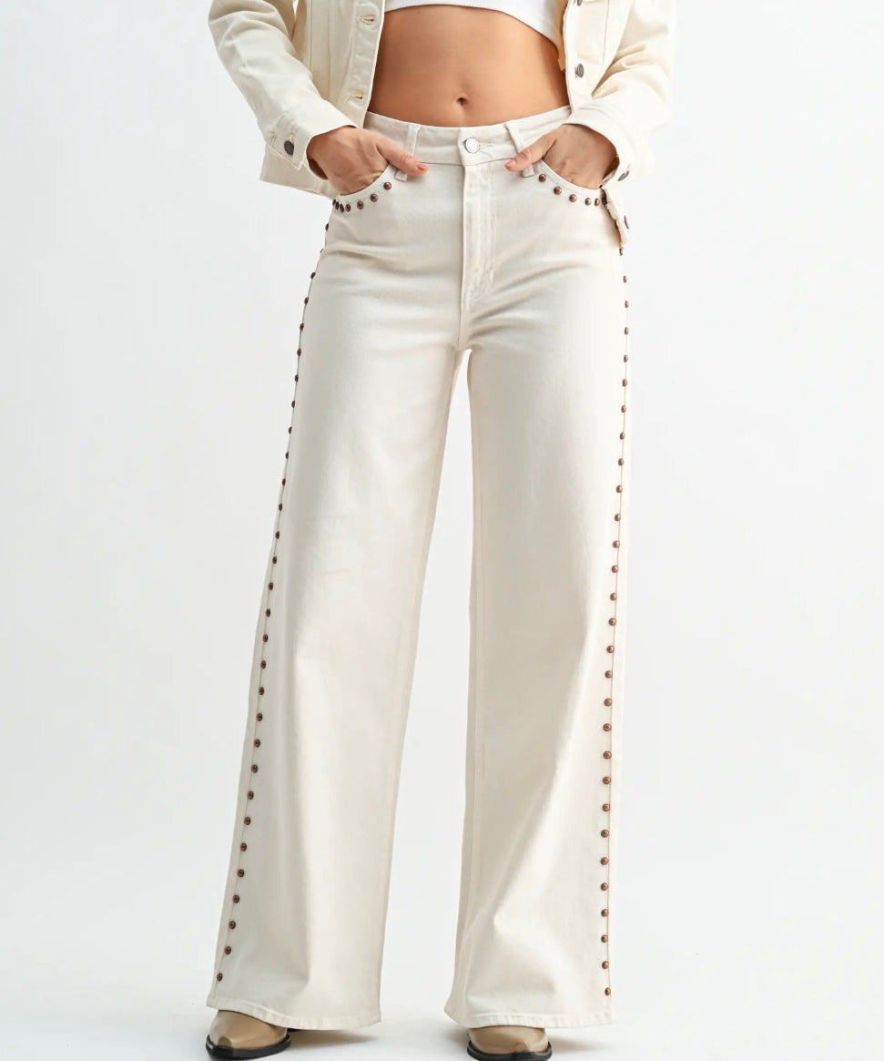 JBD CREAM HIGH RISE JEANS