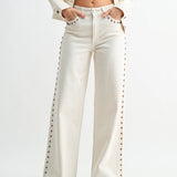 JBD CREAM HIGH RISE JEANS