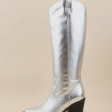 SILVER POINTED COWBOY TALL BOOTS