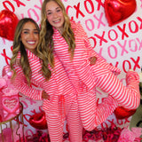 Pink & Red Stripe Soft Pajama Set