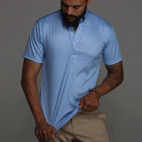 LIGHT BLUE GINGHAM OXFORD BUTTON DOWN POLO