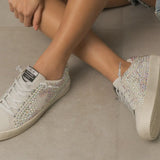 JOANN GREY STUDDED SNEAKERS