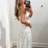 WHITE EMBROIDERED LACE TOP & MAXI SKIRT SET