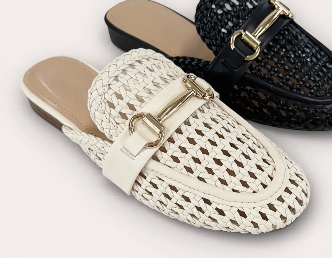 Bone Woven Slip On