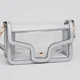 SILVER GAME DAY ENVELOPE CLEAR PURSE