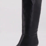 Black Kitten Heel Boots