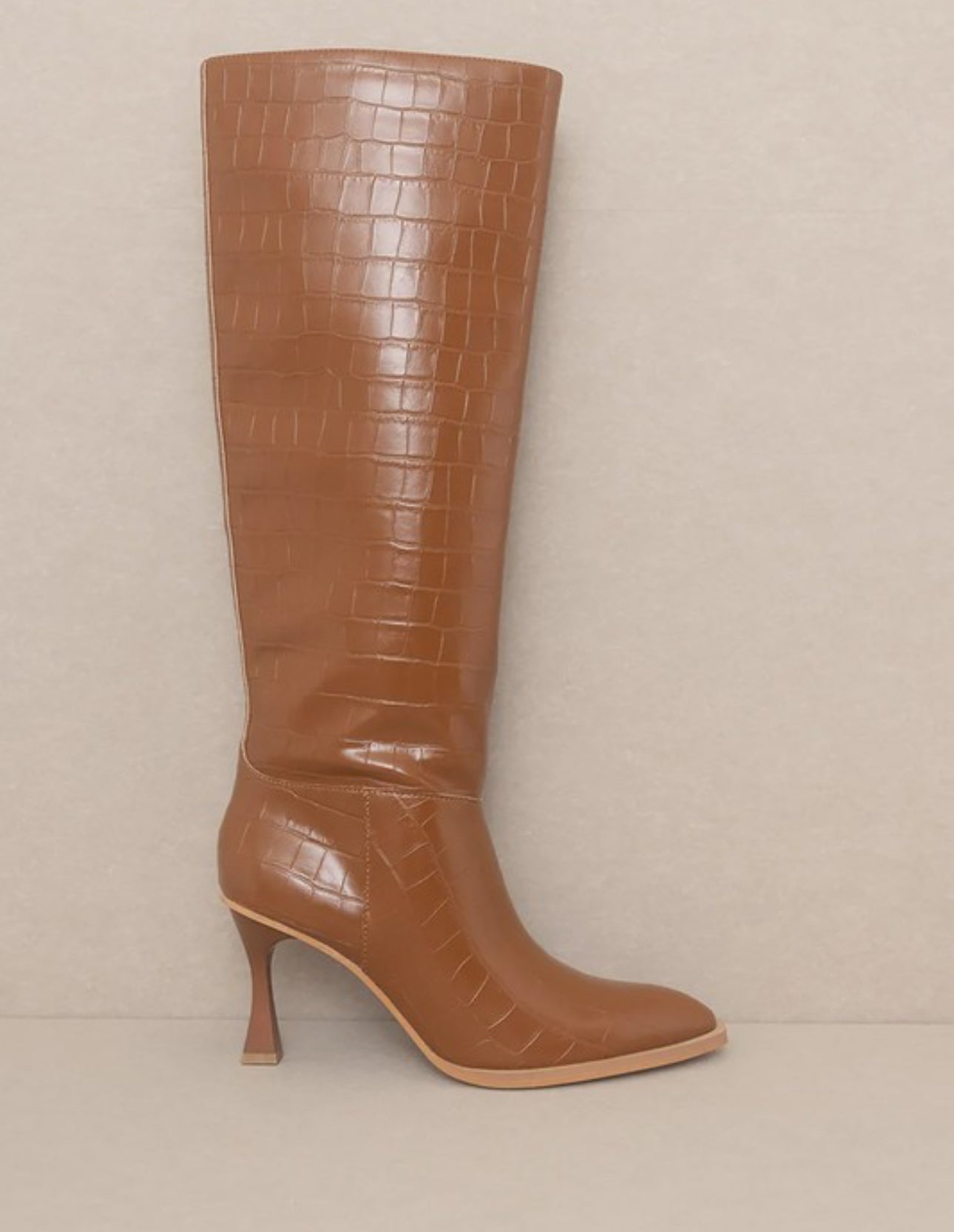 BROWN REPTILE HIGH BOOTS