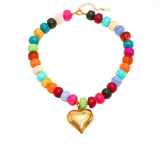 Josie Colorful Heart Necklace
