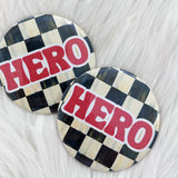 HERO CHECKERED BUTTON