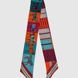 HORSE COLORFUL PURSE SCARF