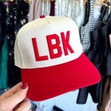 VINTAGE RED TWO TONED LBK ROPE HAT