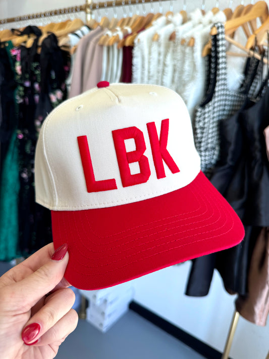 VINTAGE RED TWO TONED LBK ROPE HAT