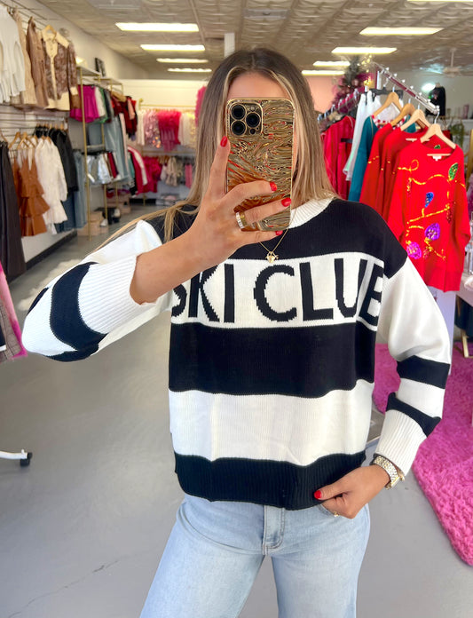 SKI CLUB STRIPED SWEATER