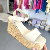 RAFFIA PLATFORM WEDGES