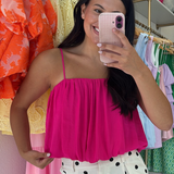 HOT PINK BUBBLE TANK TOP