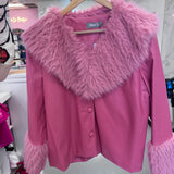 PINK FAUX FUR JACKET