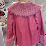 PINK FAUX FUR JACKET