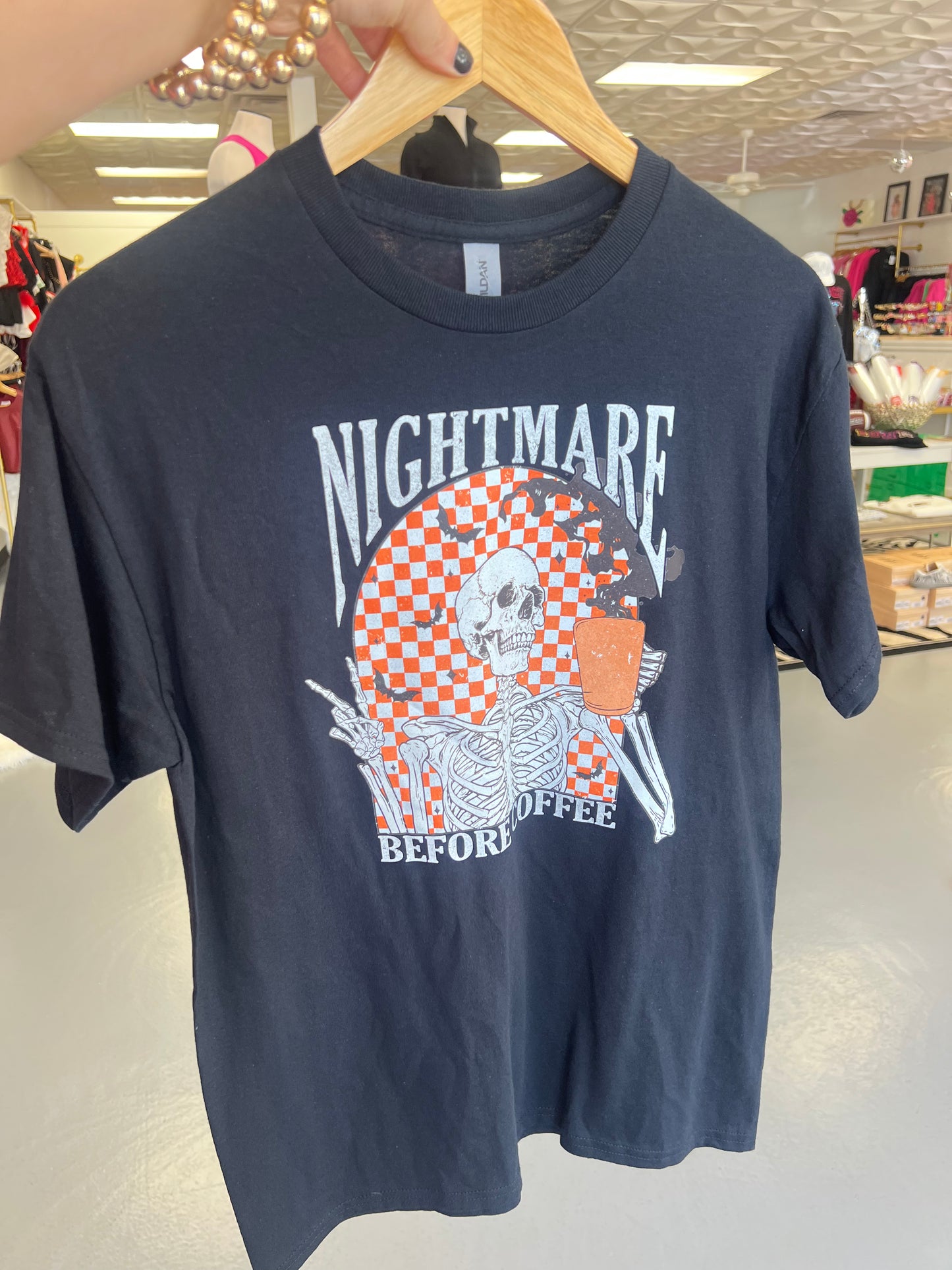 NIGHTMARE BEFORE COFFEE GRAPHIC TEE