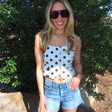 POLKA DOT SQUARE NECK VEST