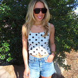 POLKA DOT SQUARE NECK VEST