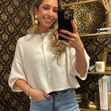 Ivory Button Up Cardigan