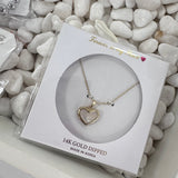 Gold Dipped Heart Charm Necklace