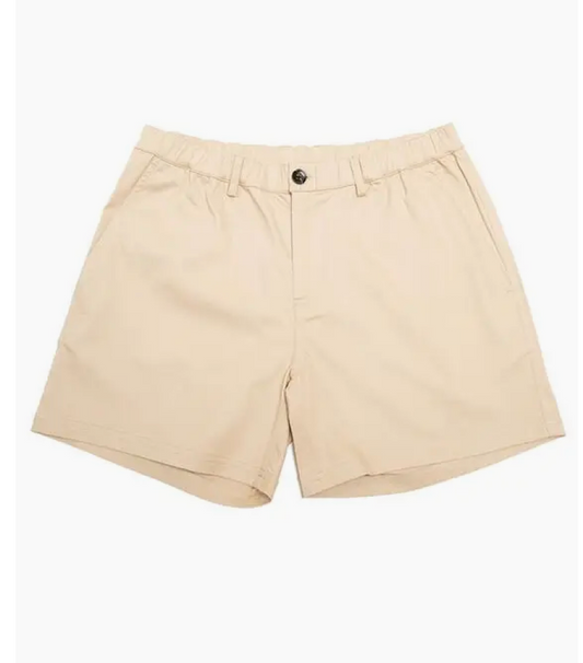 KHAKI BUTTON SHORTS