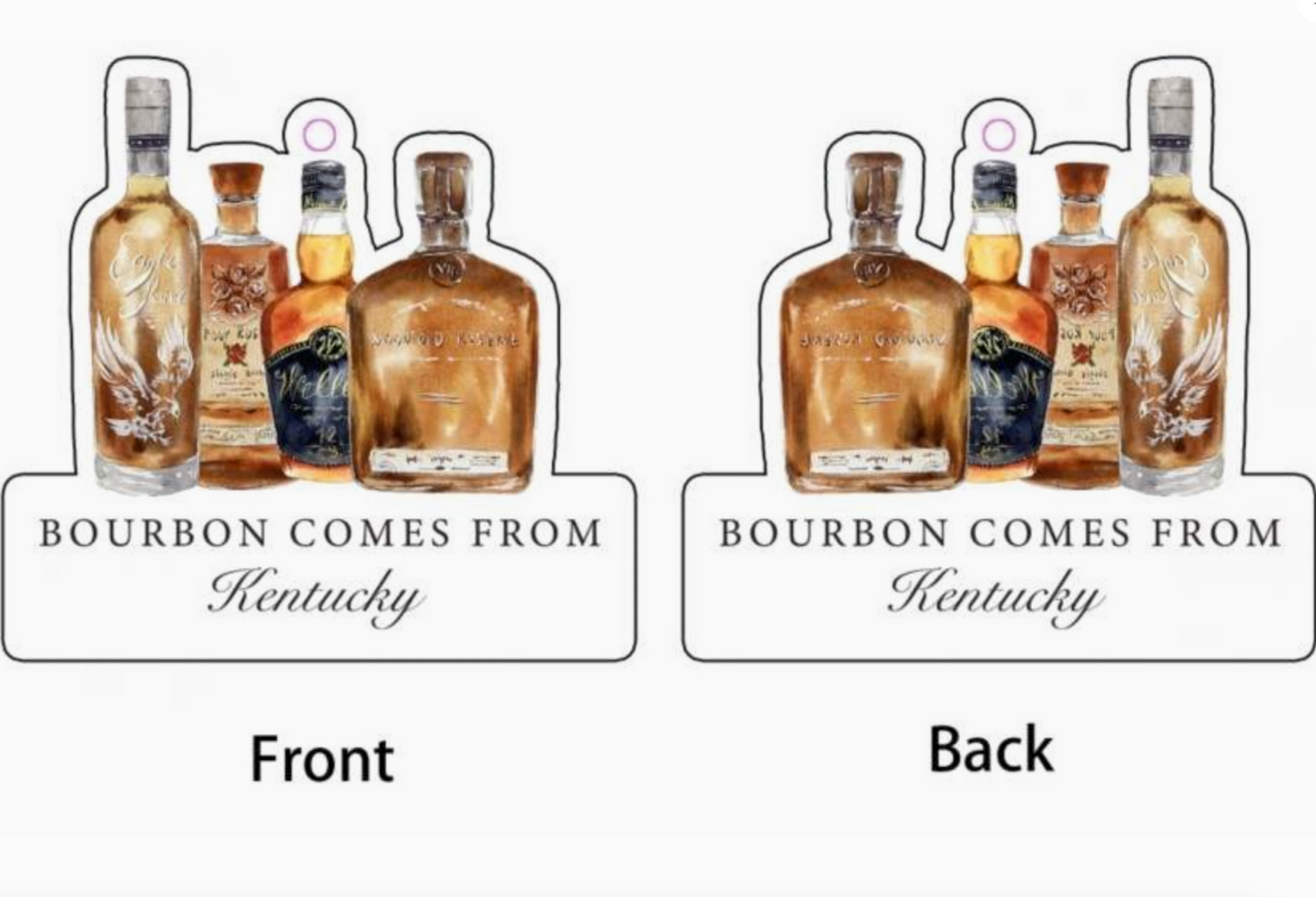 Bourbon Comes From Kentucky Car Freshener