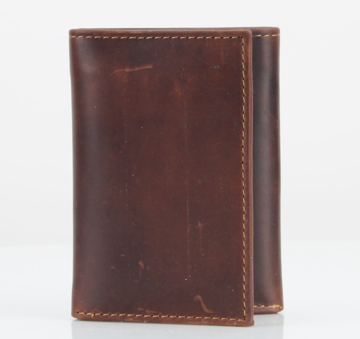 AMERICAN BISON RFID LEATHER TRI FOLD WALLET