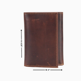 AMERICAN BISON RFID LEATHER TRI FOLD WALLET