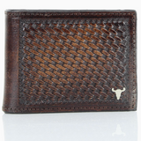 AMERICAN BISON TOOLED LEATHER WALLET