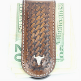 AMERICAN BISON TOOLED MAGNETIC MONEY CLIP