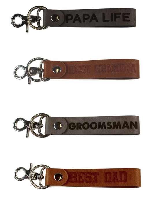 MEN LEATHER KEYCHAINS