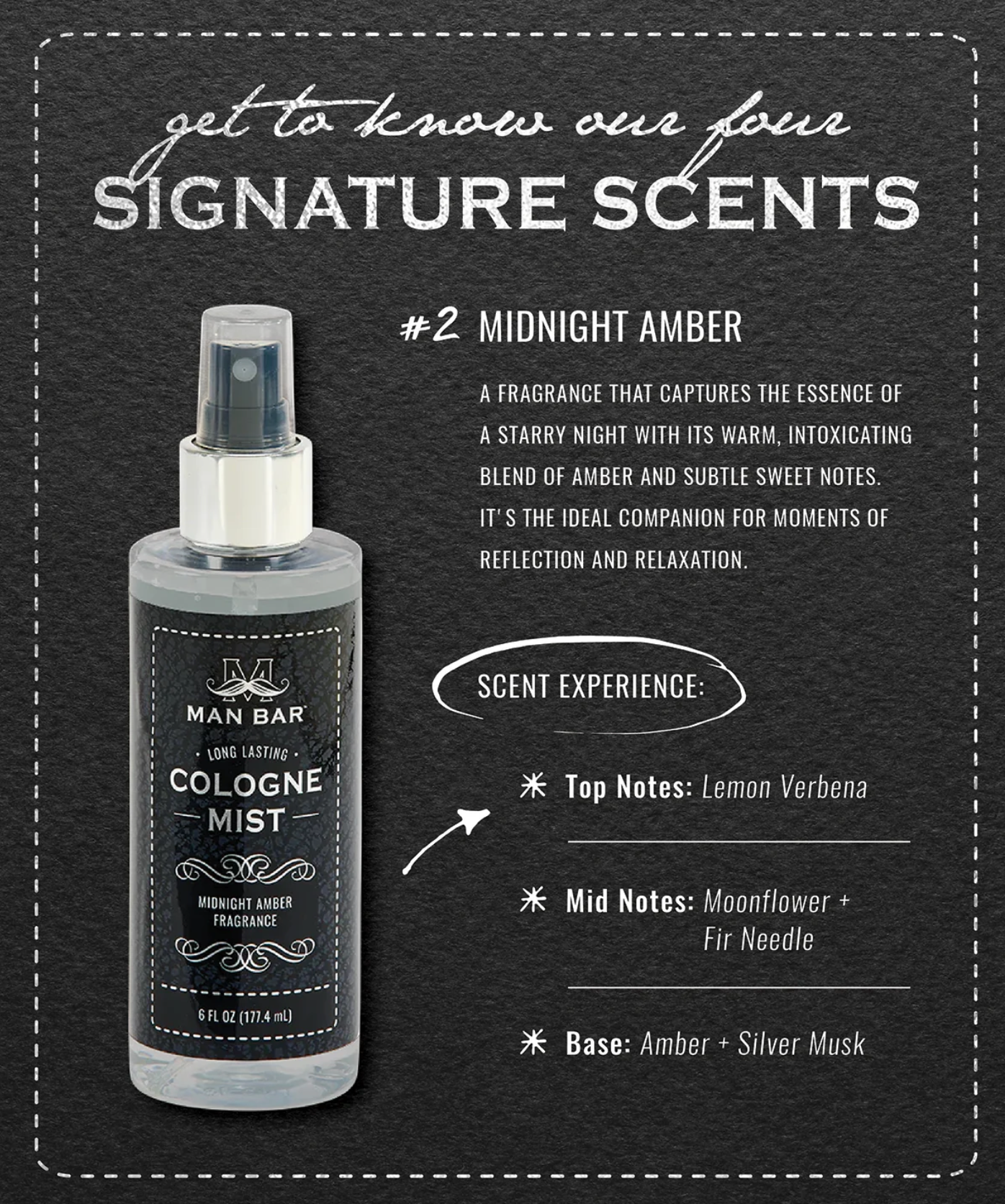 MAN BAR® COLOGNE MIST MIDNIGHT AMBER