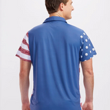 Tipsy Elves U-S-Ace Men's Golf Shirt - Patriotic American Flag Golf Polo